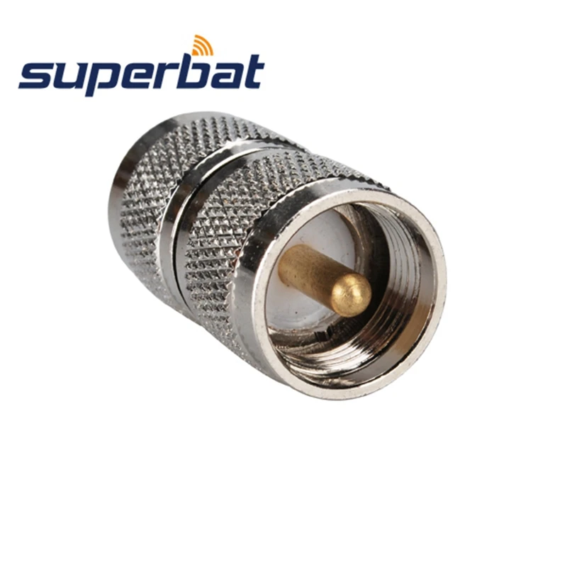 Superbat 5pcs UHF Adapter UHF Plug to UHF Male Straight RF Coaxial Connector