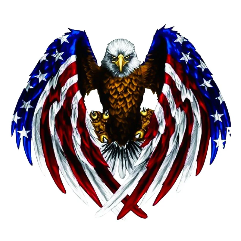 

Flag Eagle Car Body Sticker US American Auto Window Bumper Motorcycle Decoration USA Eagle Decal For BMW Honda