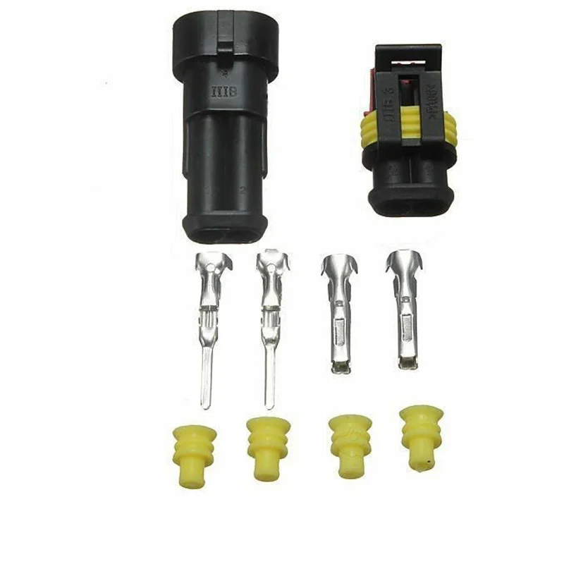 

10pcs 2-Pin Way Car Auto Waterproof Electrical Connector Plug Socket Wire Kit For Cars Tool Parts