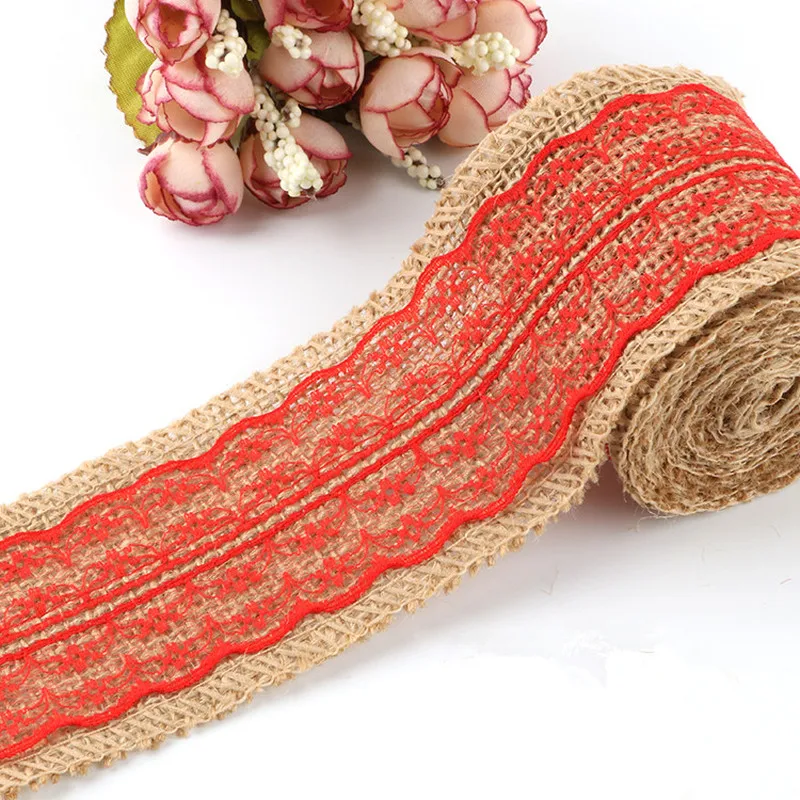 2 м/рулон лента из натурального джута|Кружево| |