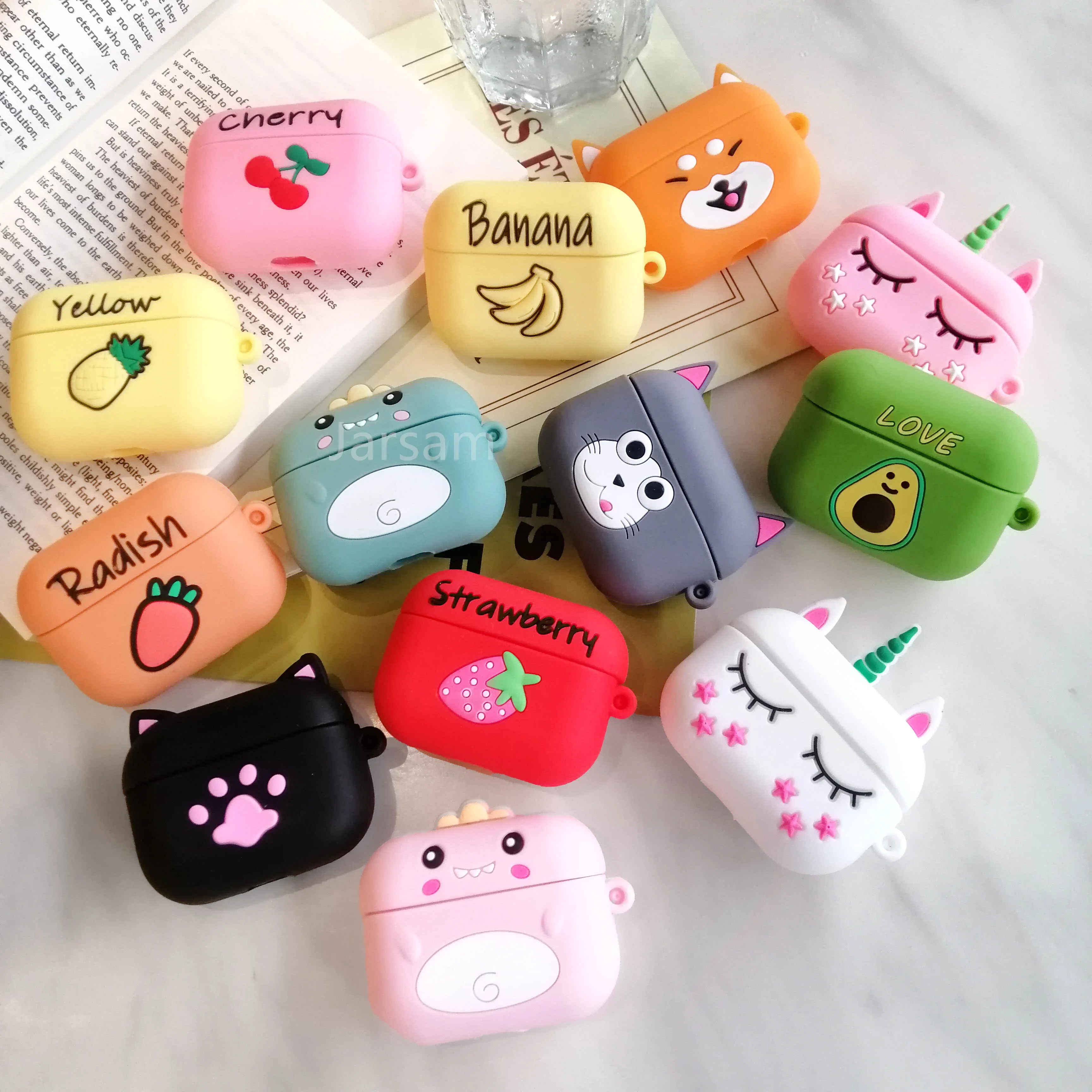 

Cute For AirPods Pro Case 3D Cartoon Silicone Case Cover For AirPods Pro Protective Earphone Charging Box Cover
