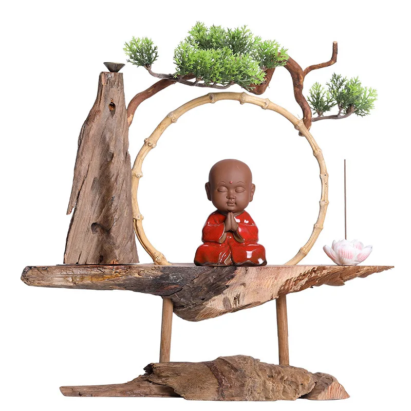 

Backflow Fragrant Ceramic Flowing Water Fountain Decoration Feng Shui Lucky Wetting Living Room Office Decoration