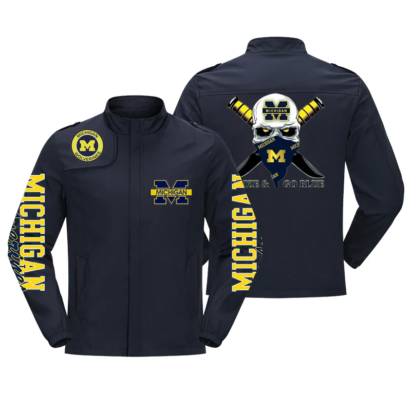 

2021 Fashion Boutique Spring and Autumn Zipper Men's Thin Jacket Car Logo Print Casual Outdoor Knight Baseball Jacket