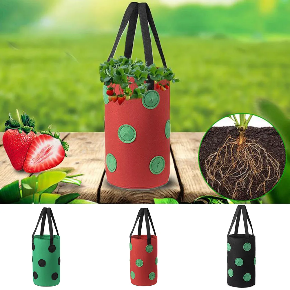 

Vegetable Potato Strawberry Grow Bag Plant Pot Gardening Garden Bag Supplies Container 1*Planting Bags
