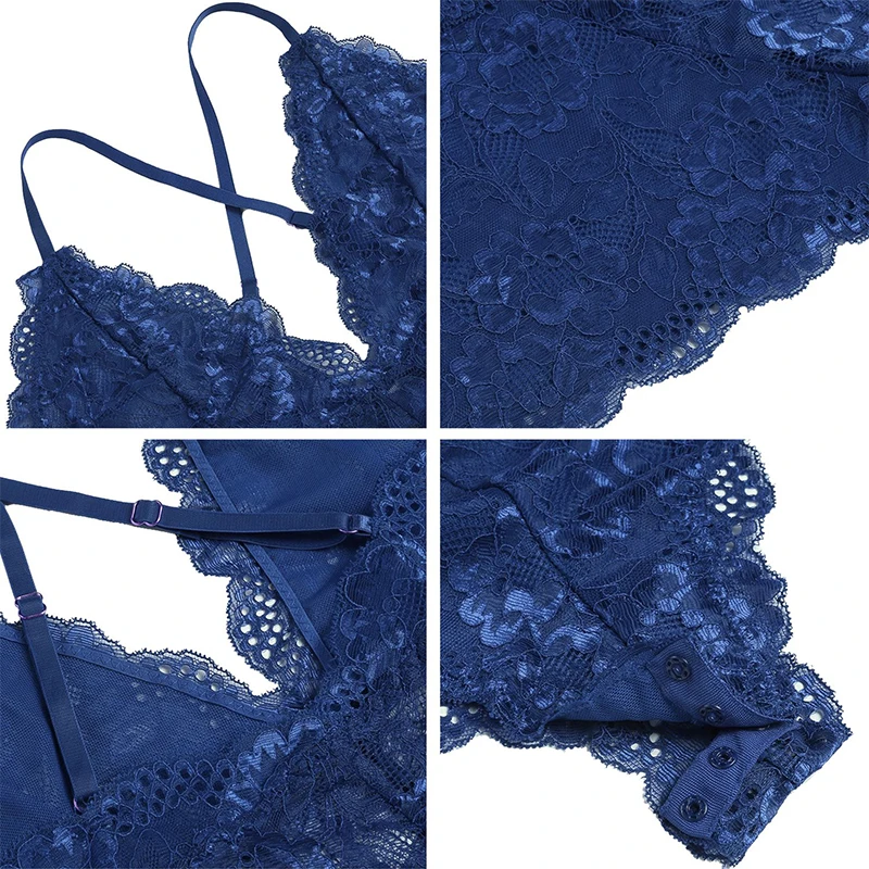 

Joyaria Erotic Underwear Womens Sexy Teddies One Piece Lingerie Lace Thong Bodysuit