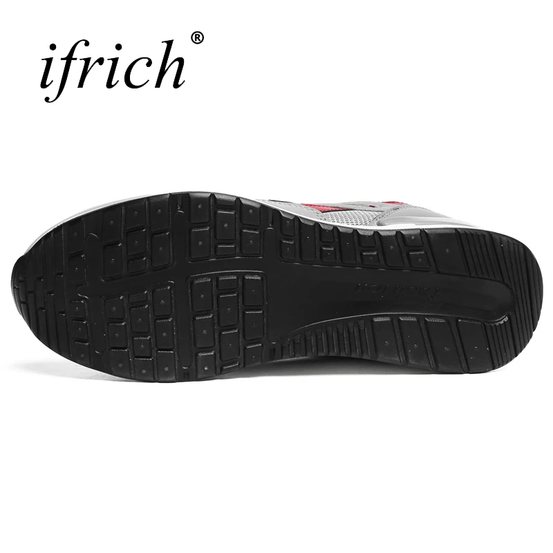 Мужская Спортивная обувь Ifrich серая на шнуровке удобная Дизайнерская для