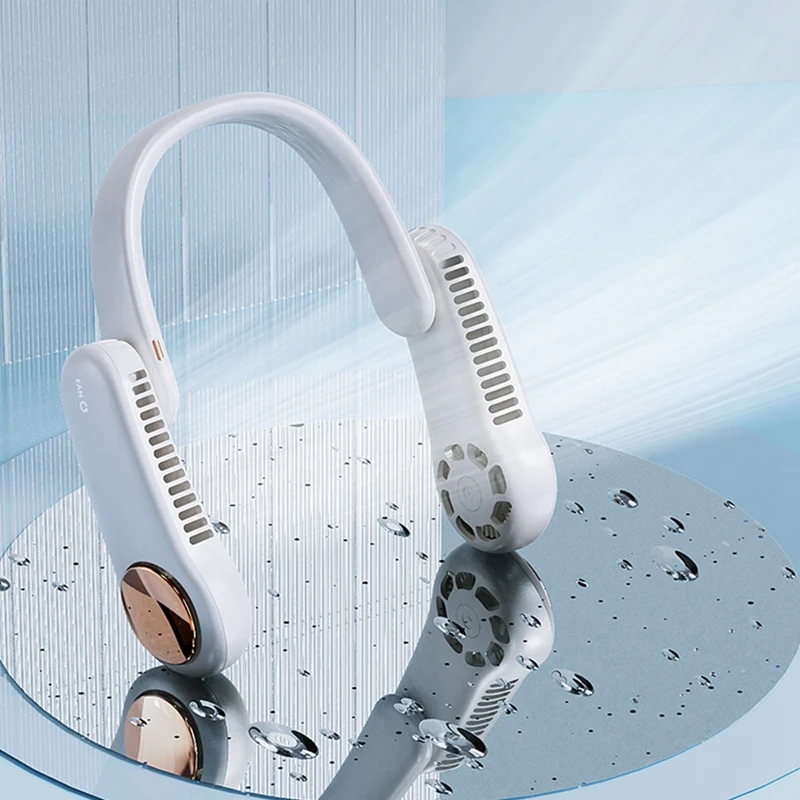 

Portable Neck Fan, Personal USB Rechargeable Fan, Battery Operated Bladeless Neckband Fan,for Office Sports
