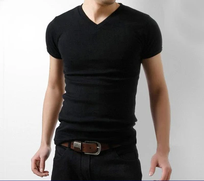 

Short-sleeved men's t-shirt casual breathable half-sleeved top 2654