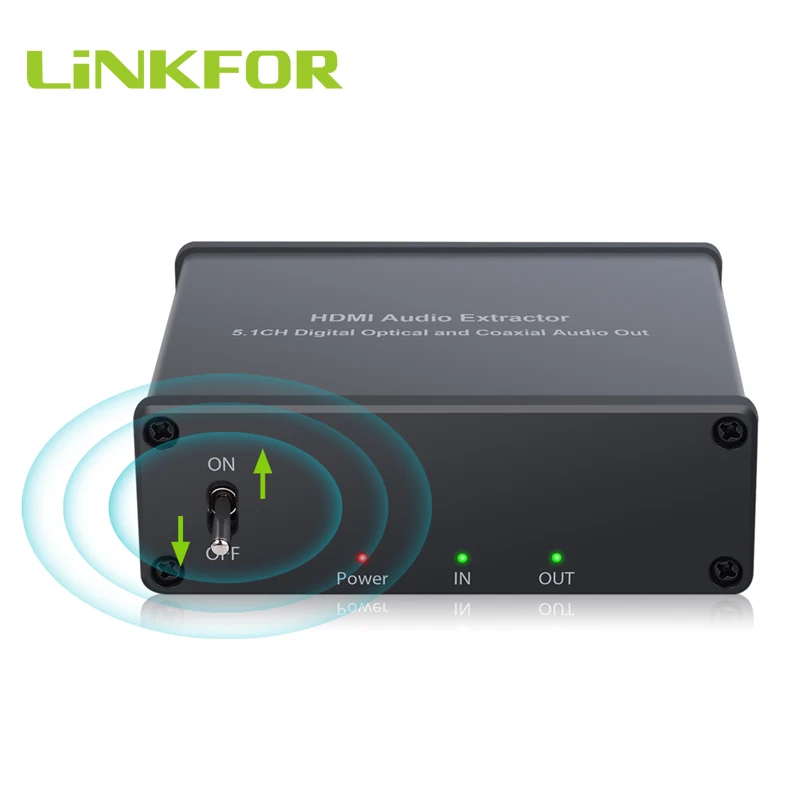 Коаксиальный аудио экстрактор LiNKFOR HDMI с оптическим/Spdif преобразователь сплиттер