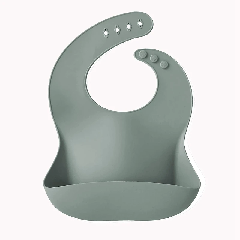 

Silicone Baby Bibs Set of 2 Super Soft Easy Clean Baby Bib/Toddler Bib Dishwasher Safe Waterproof Silicone Bib