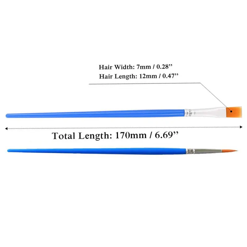 12 шт набор нейлоновых волосяных деталь кисть для детского рукоделия инструмент