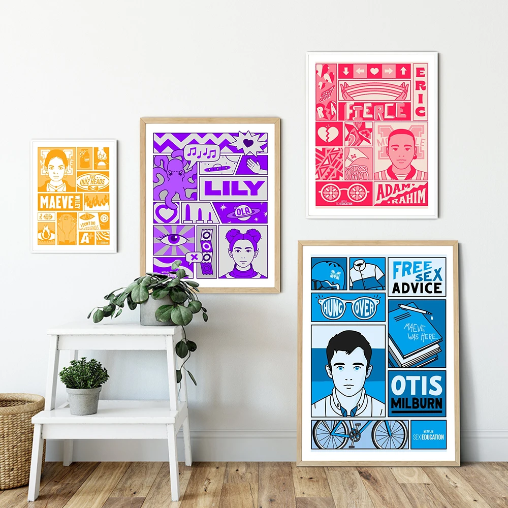 Постер и печать японского аниме персонажа из мультфильма цветная Ретро Картина