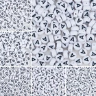Акриловые бусины-разделители Doreen, 26 букв алфавитабуквы A-Z, плоские, Круглые, белые, для изготовления ювелирных изделий, браслетов, диаметром 7 мм, 500 шт.