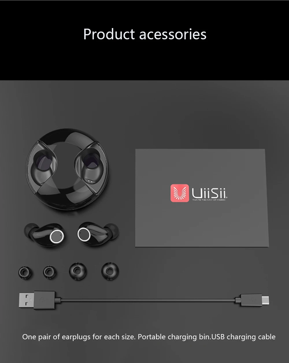 Uiisii tws11 Беспроводная bluetooth-гарнитура mini touch ipx6 водонепроницаемая, Высококачественная портативная гарнитура с зарядным устройством с микрофоном
