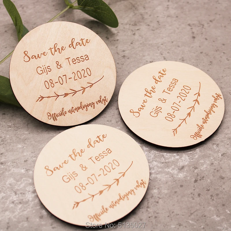 Деревянный магнит для сохранения даты лазерная резка сохранить дату