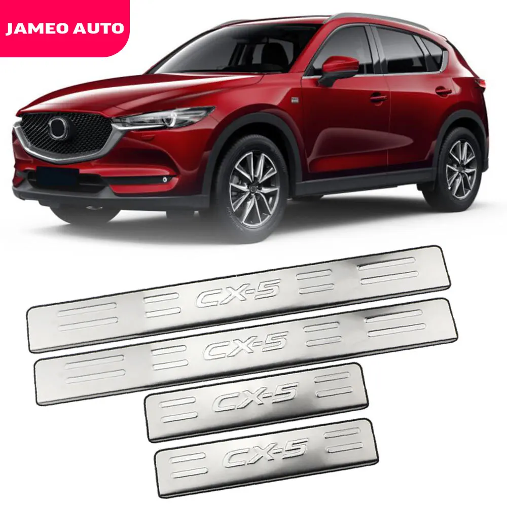 Автомобильная Защитная Накладка на порог из нержавеющей стали для Mazda Cx5 2017 2018 2019