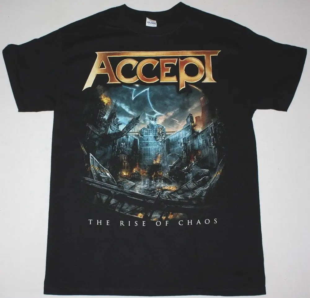

Accept The Rise Of Chaos Black T Shirt Heavy Metal U.D.O. Judas Priest Saxon