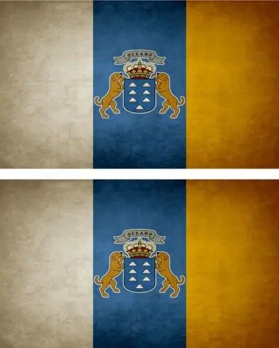 

2x Aufkleber Flagge Vintage Altsilber Kanaren Stickers for Cars, Motos, Laptops, Industry