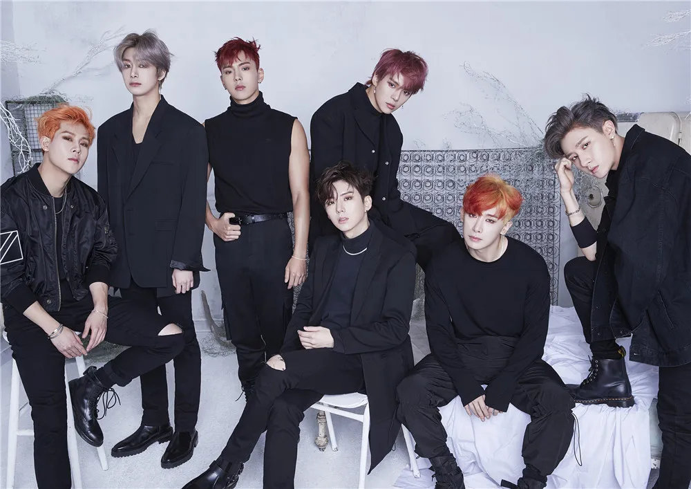 Monsta X Kpop плакаты высокой четкости украшения для дома и офиса глянцевые бумажные принты оптом