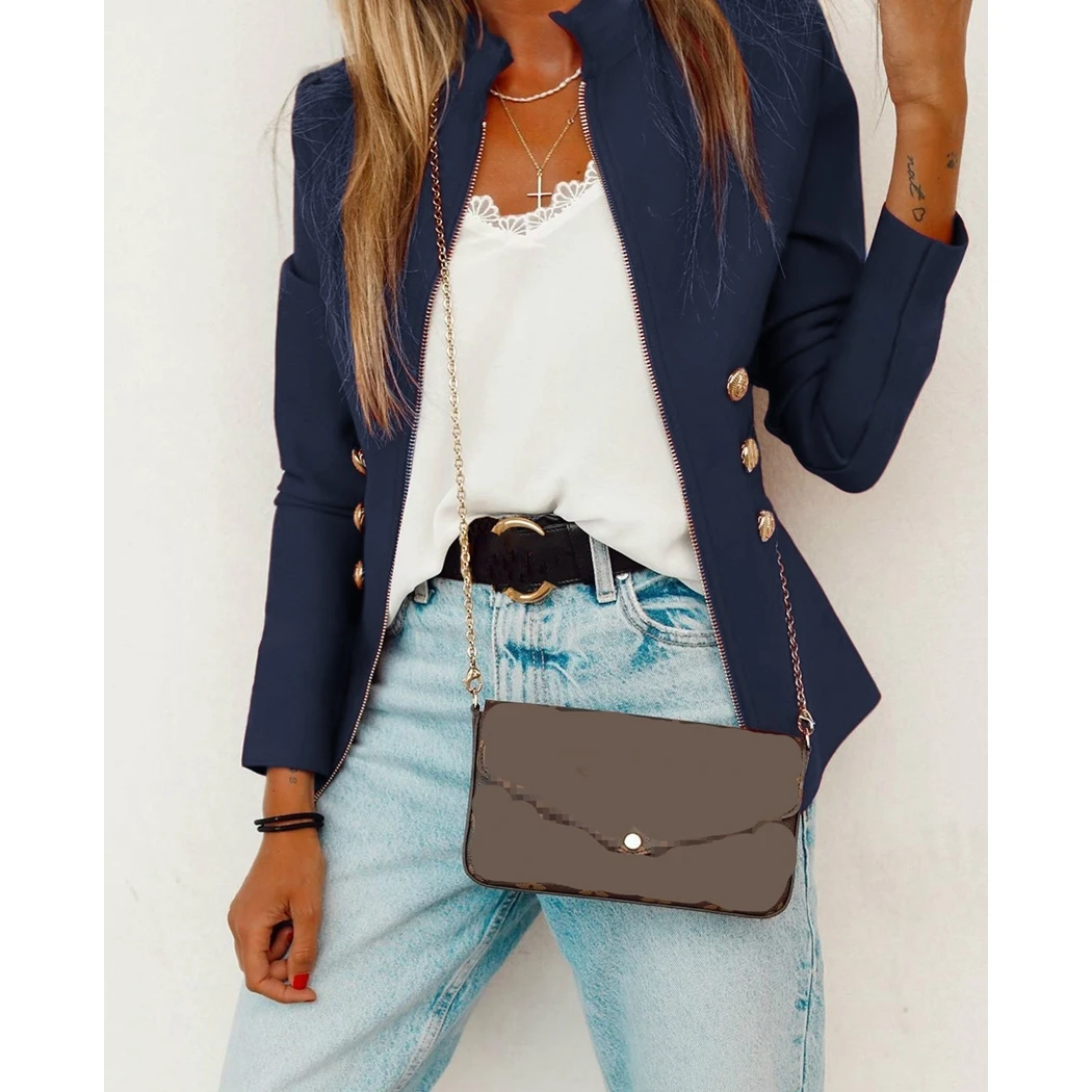 Офисные однотонные куртки на пуговицах модное повседневное пальто с длинным