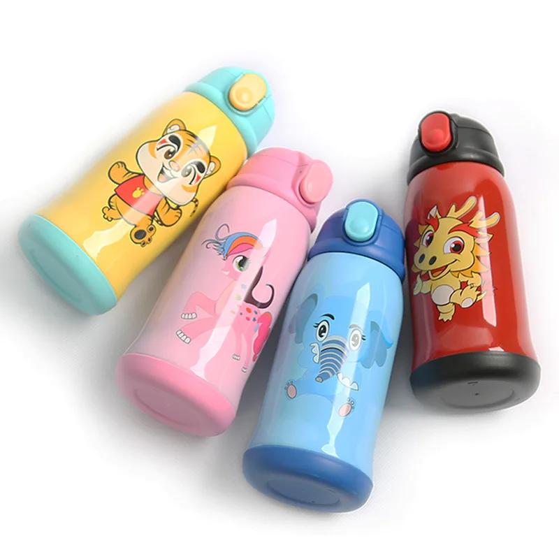 Детская бутылка для воды с соломинкой из нержавеющей стали 500 мл|Бутылки воды| |