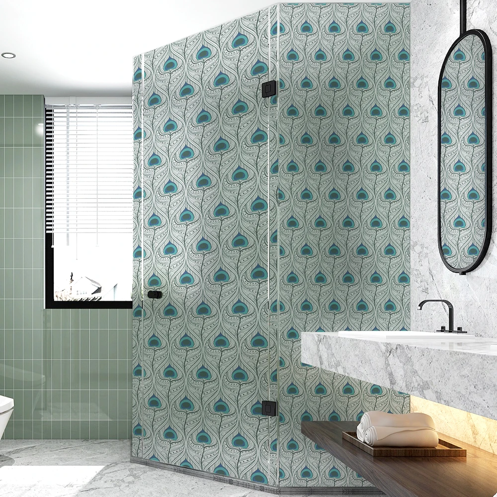 45*200 см витражное стекло электростатическое окно пленка матовая непрозрачная