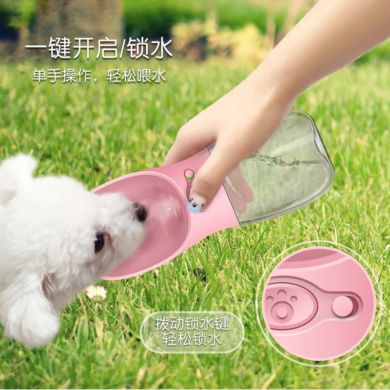 

Portable accompanying pet the dog out water fountain outdoor water feeding bottles dog water bottle