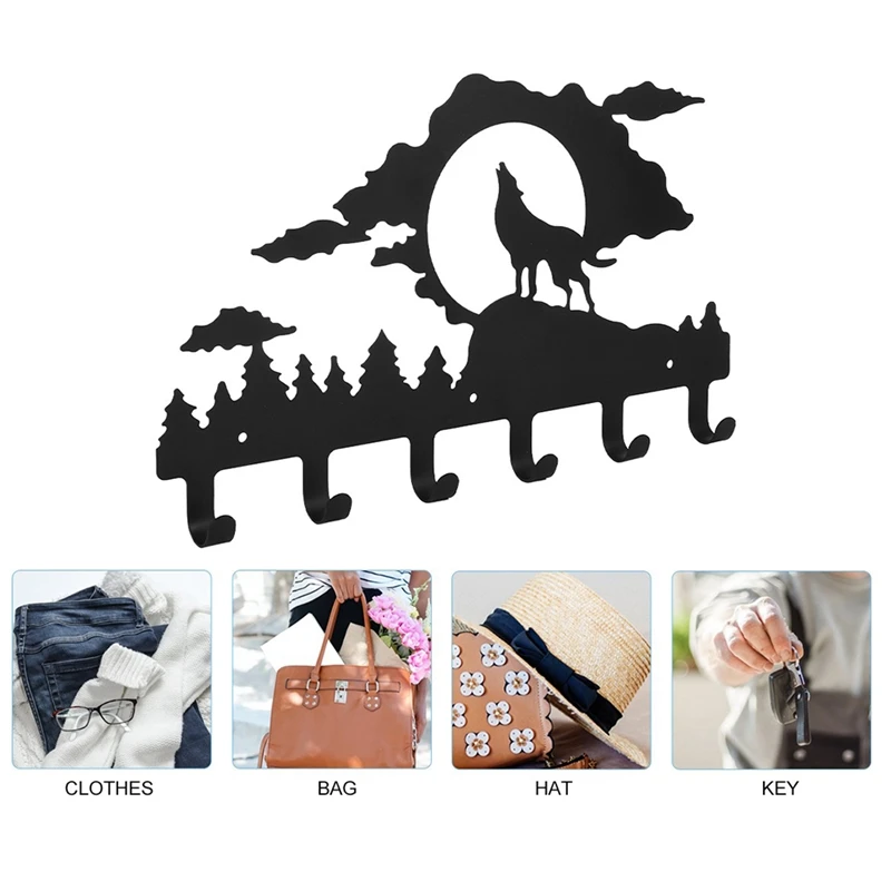 

Iron Wall-Mounted Coat Clothes Hook Rack Wall-Mounted Durable Practical Wall-Mounted Coat Rack for Bedroom