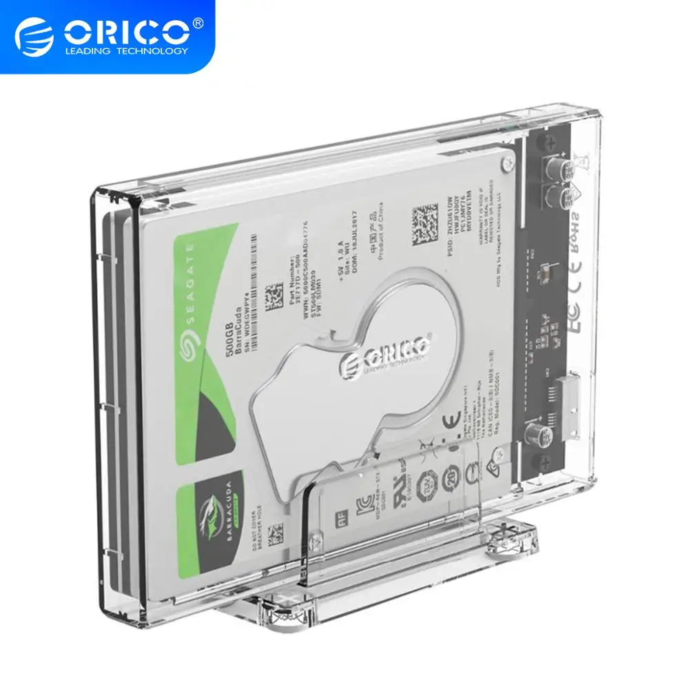 Чехол для жесткого диска ORICO 2 5 дюйма SATA к USB 3 0/Type C прозрачный USB3.0 поддержка UASP