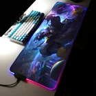 Коврик для мыши LOL с истинными повреждениями Ekko Q Version Kawaii коврик для мыши Jinx VI для LOL RGB светодиодный коврик для мыши Arcane большой коврик для мыши Xxl90X40