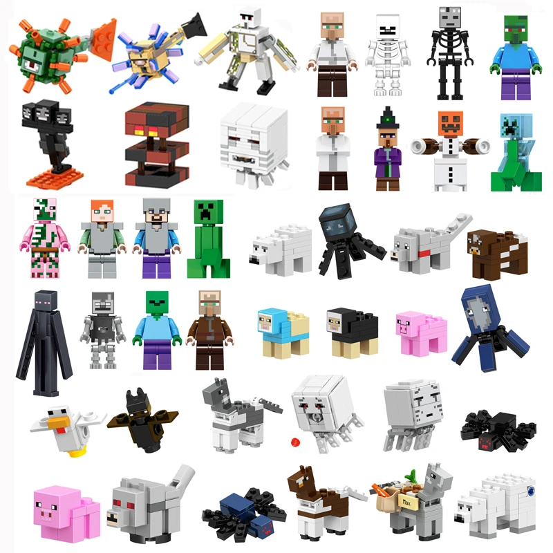 

My Toys World Series Building Block Doll Assemble Children's Toys Village House Doll Model Action Figure