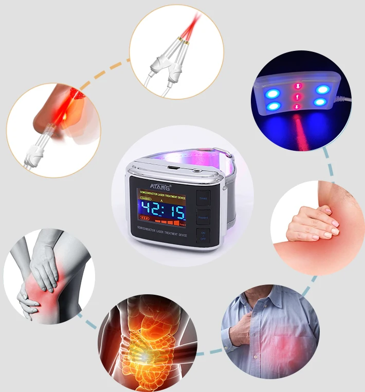 smart health products real techniques electro massager wearable devices laspot gd07 w 1 diabetic watch laser blood irradiation free global shipping