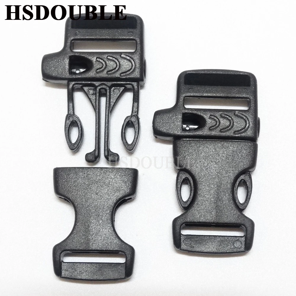 

5/8"(15mm) Emergency Side Release Whistle Buckles For Paracord Bracelet Black