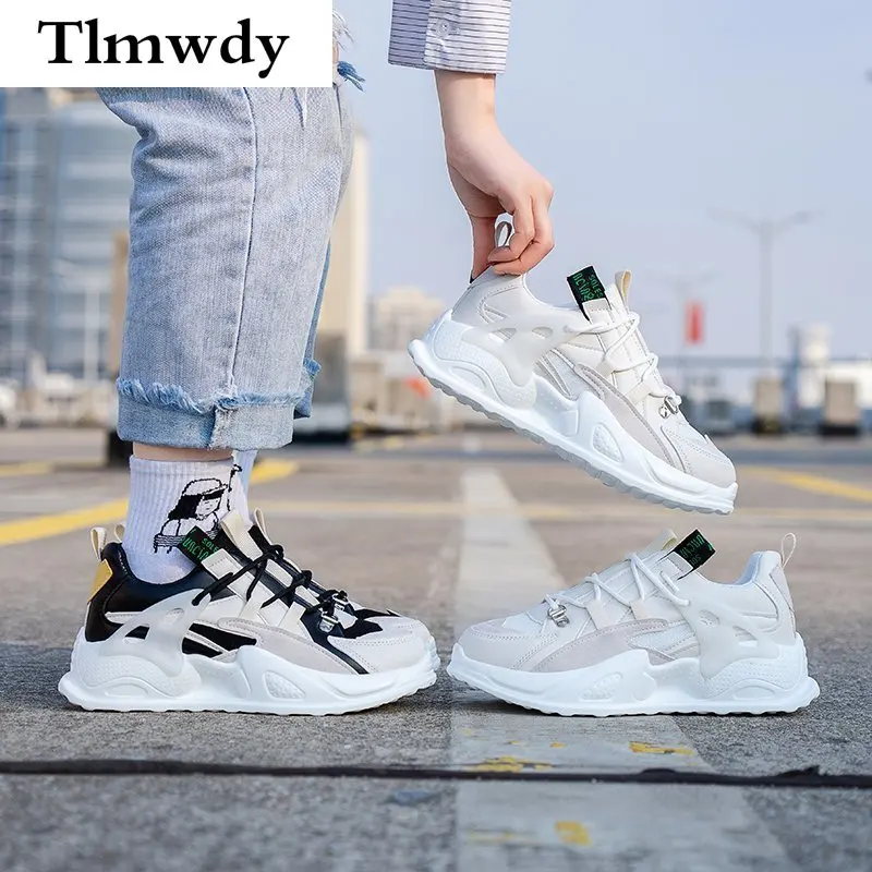 

2021 New Spring Sneakers Women's Thick-soled Dad Shoes Round Toe Breathable Shoes Casual Comfortable Vulcanized Shoes Women