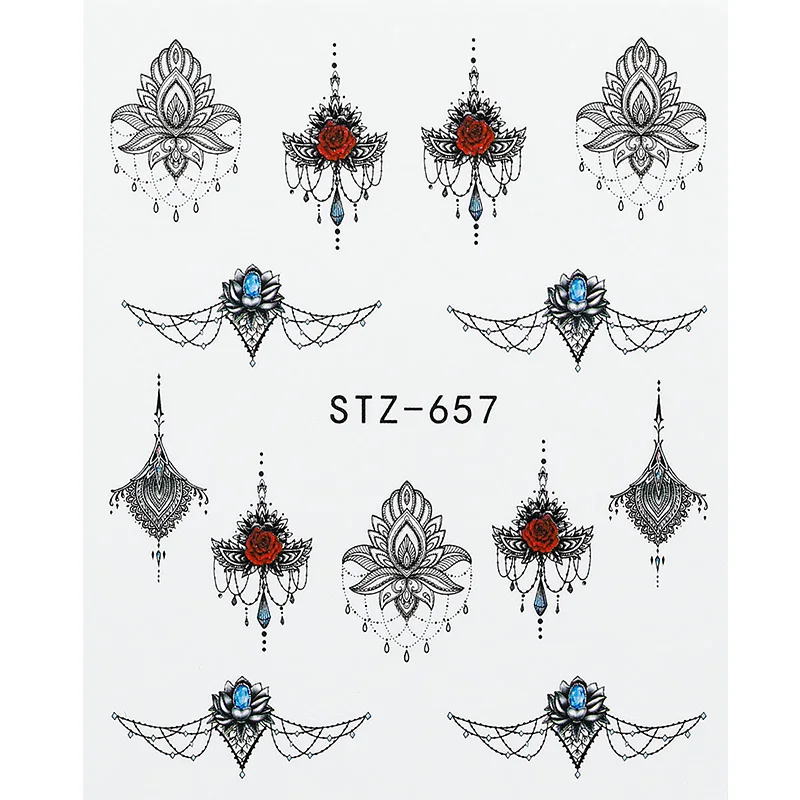 1 шт стикер s для дизайна ногтей черное ожерелье линейные маникюрные слайдеры 3D