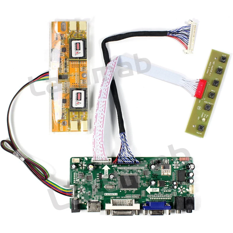 Latumab плата управления монитор комплект для LM190WX1 TLC1 TLC2 HDMI + DVI VGA ЖК светодиодный