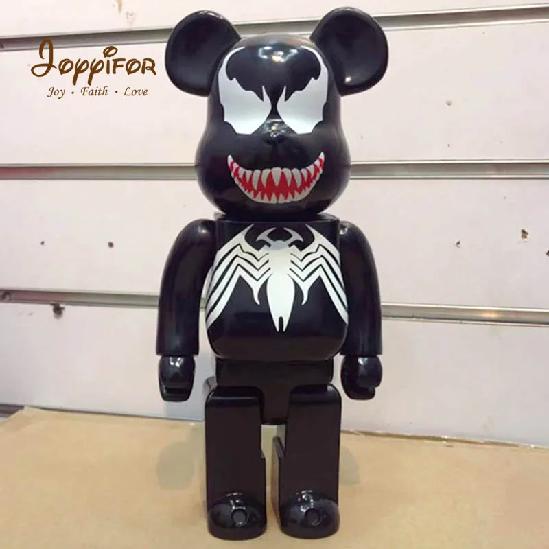 Темно-серый 11 дюймов 400% Bearbricklys фигурки блок Медведь ПВХ прыгающий вампир Babybear Куклы Коллекционные модели игрушки для детей друзей - Цвет: Темно-серый