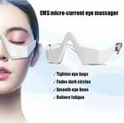 3D EMS микротоков очки массажер для глаз против морщин расслабиться, устраняет темные круги возле успокаивает глаза Серебряный Красота массаж лица инструмент