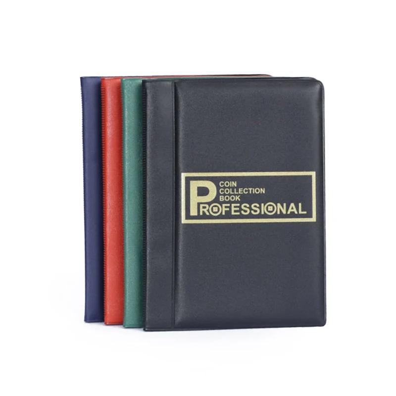 120 листов кошелька альбом для монет 4 цветов портативный книга хранения чехол