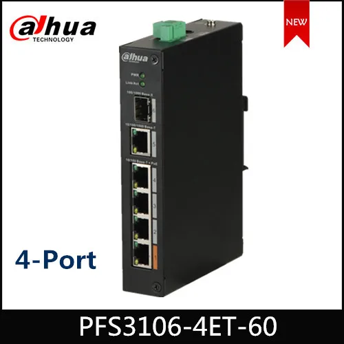 Dahua PoE коммутатор PFS3106 4ET 60 4 портовый (неуправляемый)|Аксессуары для CCTV| |