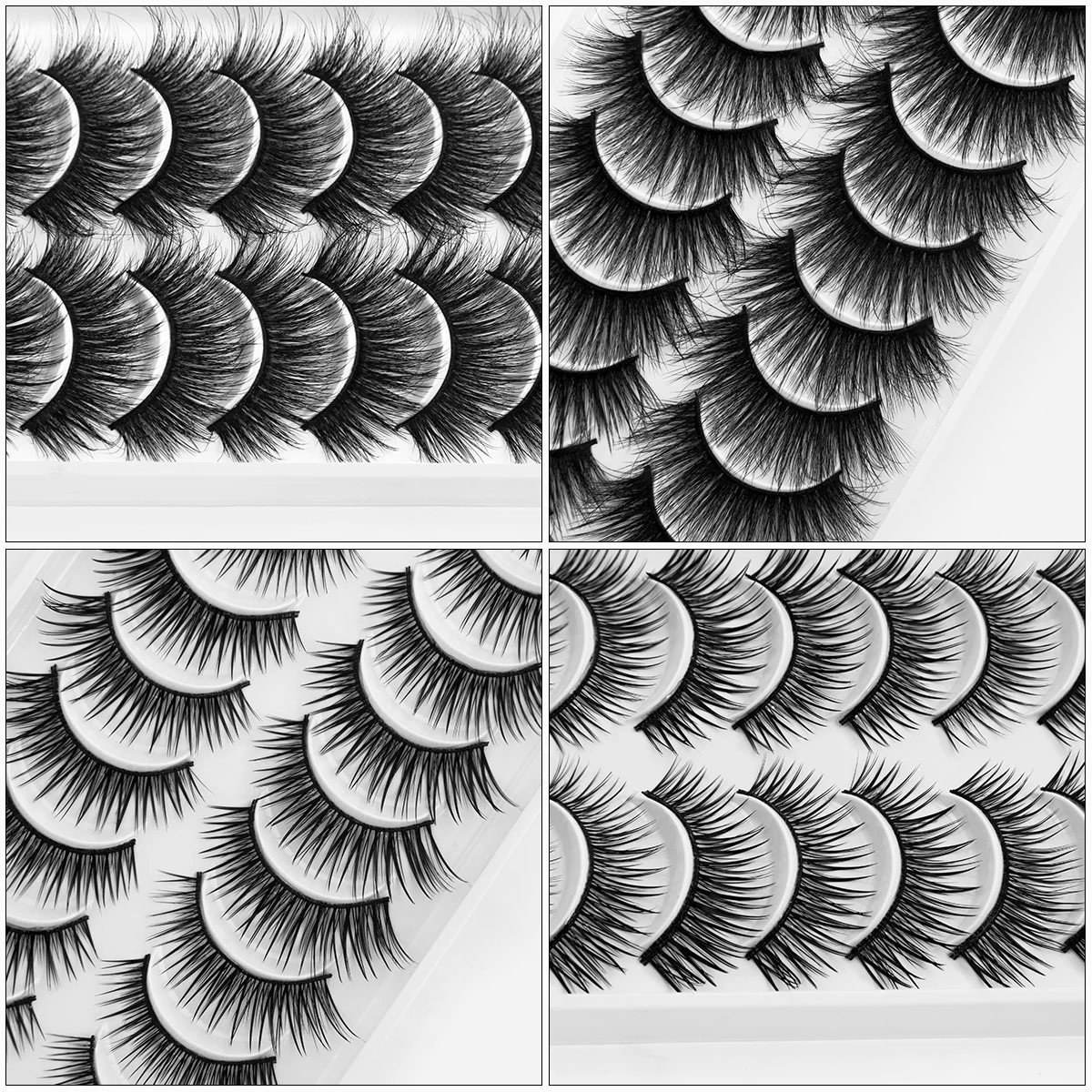 ISEEN 10/5 пар 3D Искусственные ресницы натуральные норковые накладные драматический