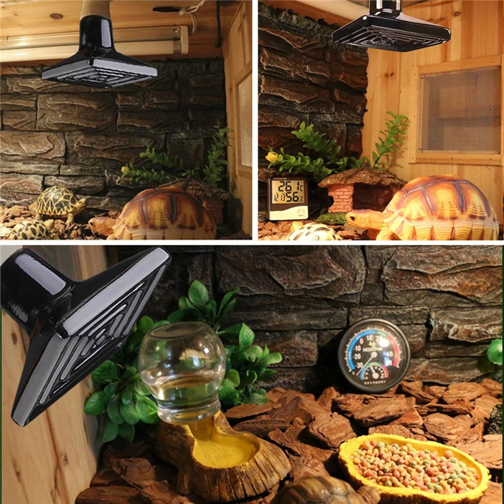 Новая квадратная лампа E27 для обогрева домашних животных внешний черный