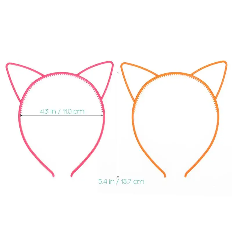 24pcs Cat Ears Headband Hair Hoop For Kids Baby Birthday Party Head Band Hairbands Hair Accessories images - 6
