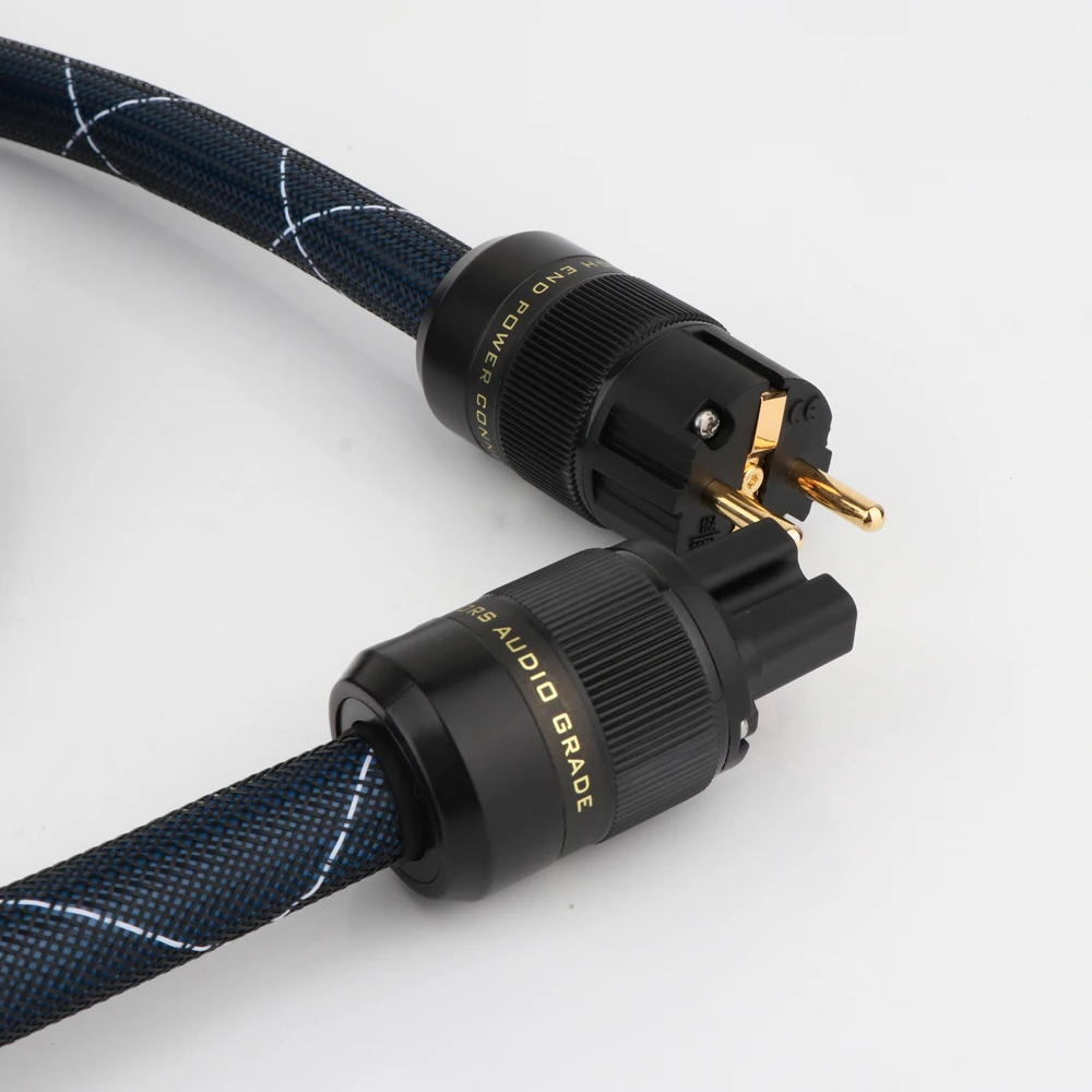 Preffair D511Hifi G5 OCC посеребренный сетевой кабель ЕС версии с позолоченным штепселем