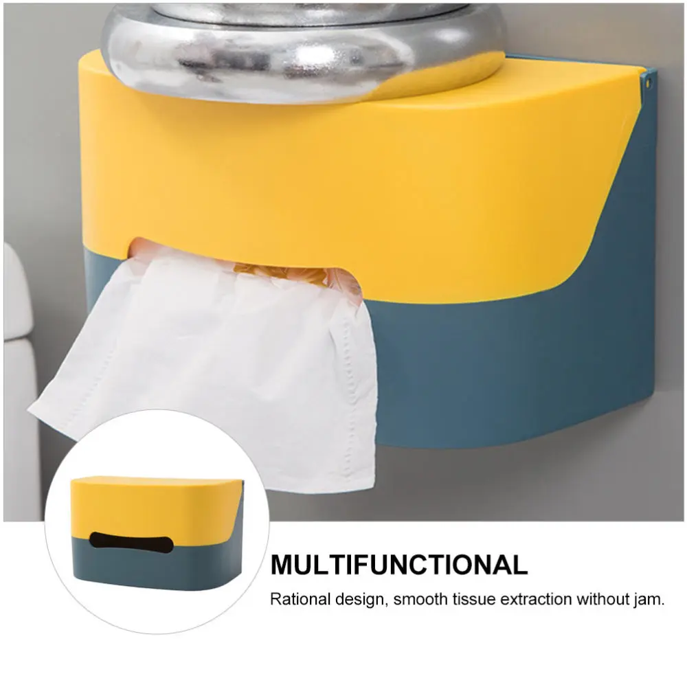 

1pc Wall-mounted Tissue Box Household Tissue Dispenser Convenient Tissue Box