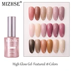 Гель-лак MIZHSE для ногтей Новое поступление красный глянцевый гель перламутровый цвет ногтей УФ светодиодный Гель-лак для Ногтей Стойкий клей