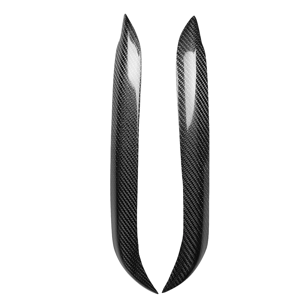 

Pair of Carbon Fiber Headlight Eyebrow Trim Sticker Fits for E81 E82 128i 135i 2004-2011