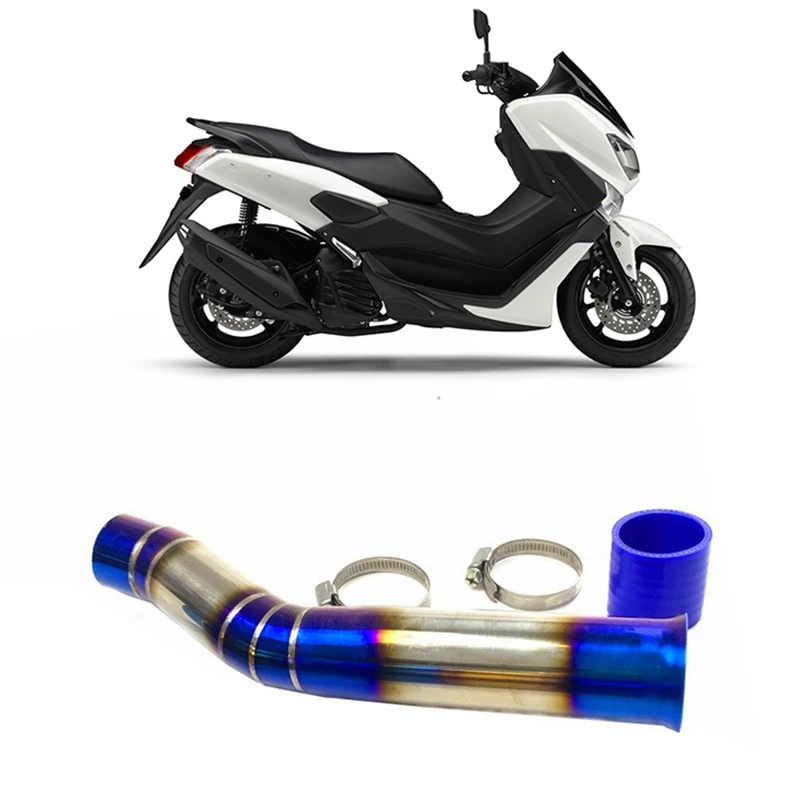 

Motorcycle Durable Burn Blue Air Filter Stainless Steel Intake Pipe for 2015-2019 Yamaha NMAX155 B