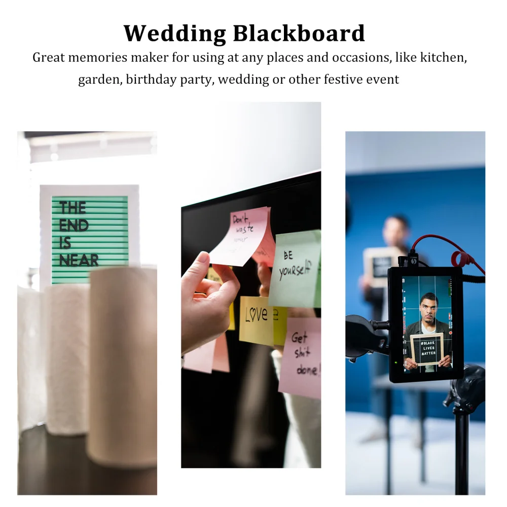 

6pcs Acrylic Writing Board Memo Chalkboard Home Party Decorative Blackboard