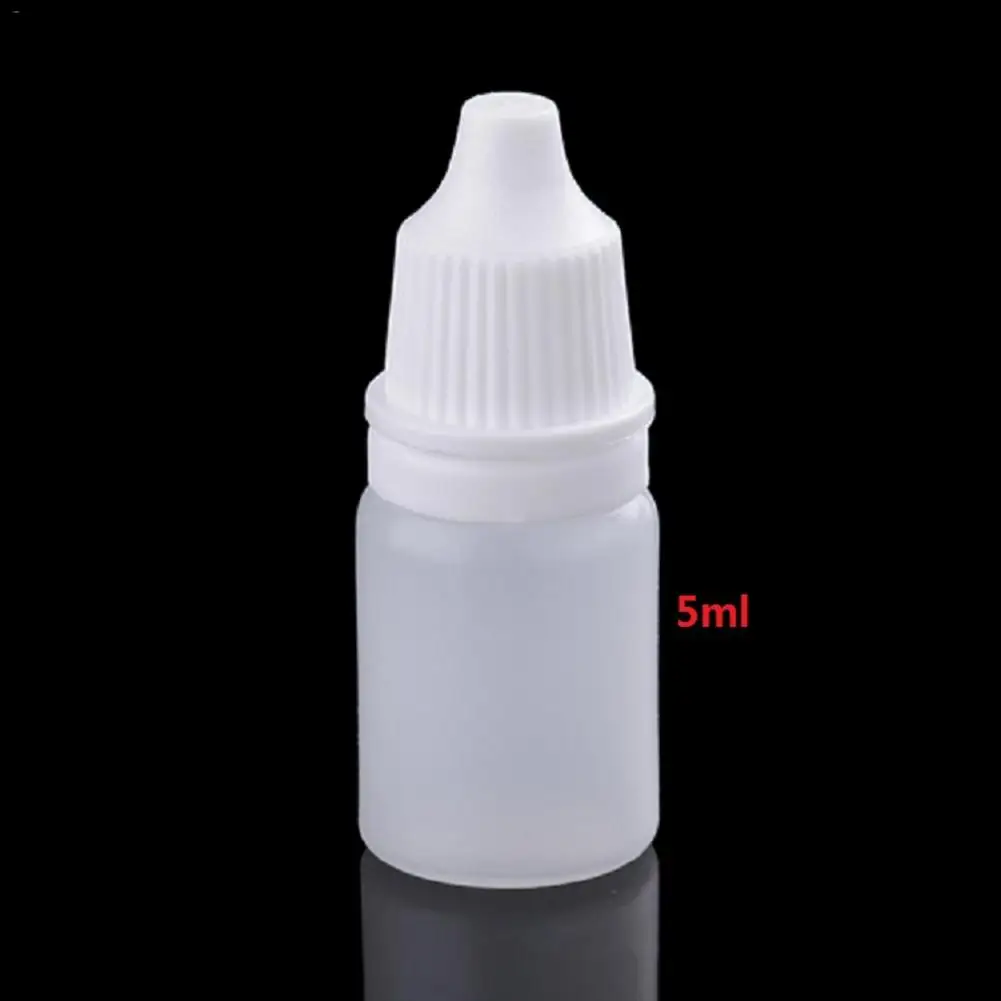 Белый 5 мл самозапечатывающийся пластиковый бутылка для жидкости маленькая